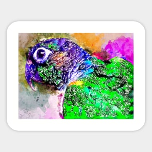 Watercolor Parrot Sticker